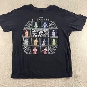 Marvel Eternals Black T Shirt‎ Graphic Print Crew Neck Short Sleeve Superhero